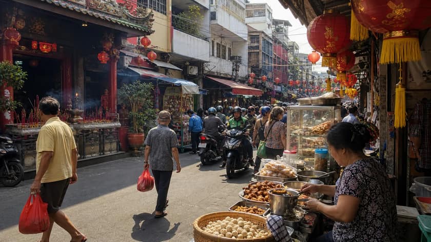 Jakarta street scene for a practical Glodok Chinatown guide
