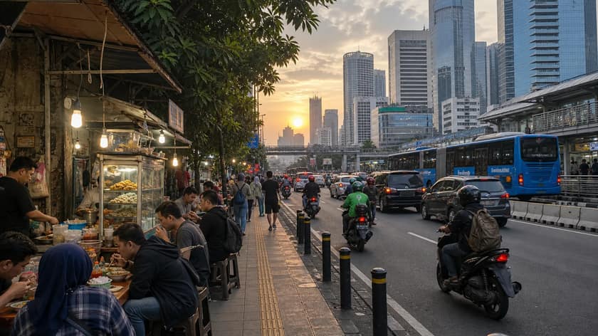 Jakarta skyline with high-rise buildings