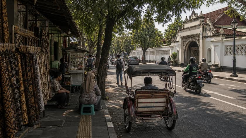 Traditional Java travel scene for a Solo guide