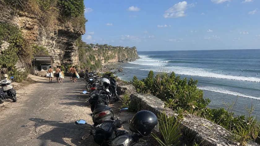 Coastal cliffs and ocean in Bali