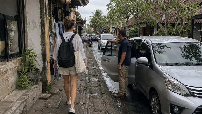 Busy street traffic in Indonesia